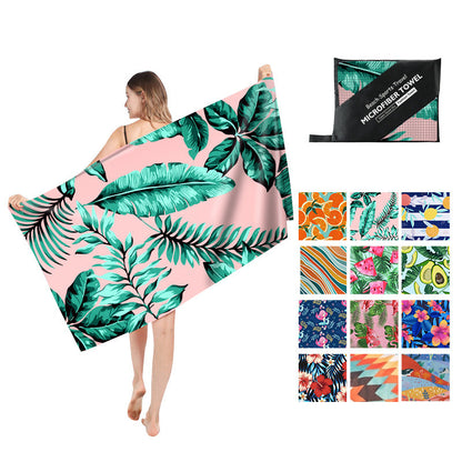 Double Sided Fleece Printed Beach Towel Microfiber Beach Towel Île papillon