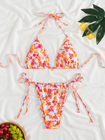 Lace-up Swimwear Deluxe Bikini Set Île papillon