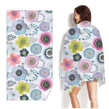 Beach Towel Printed Swimming Sweat Towel Île papillon