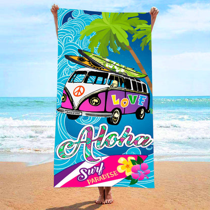 Sweat-wiping Beach Towel Microfiber Water-absorbing Quick-drying Beach Towel Île papillon