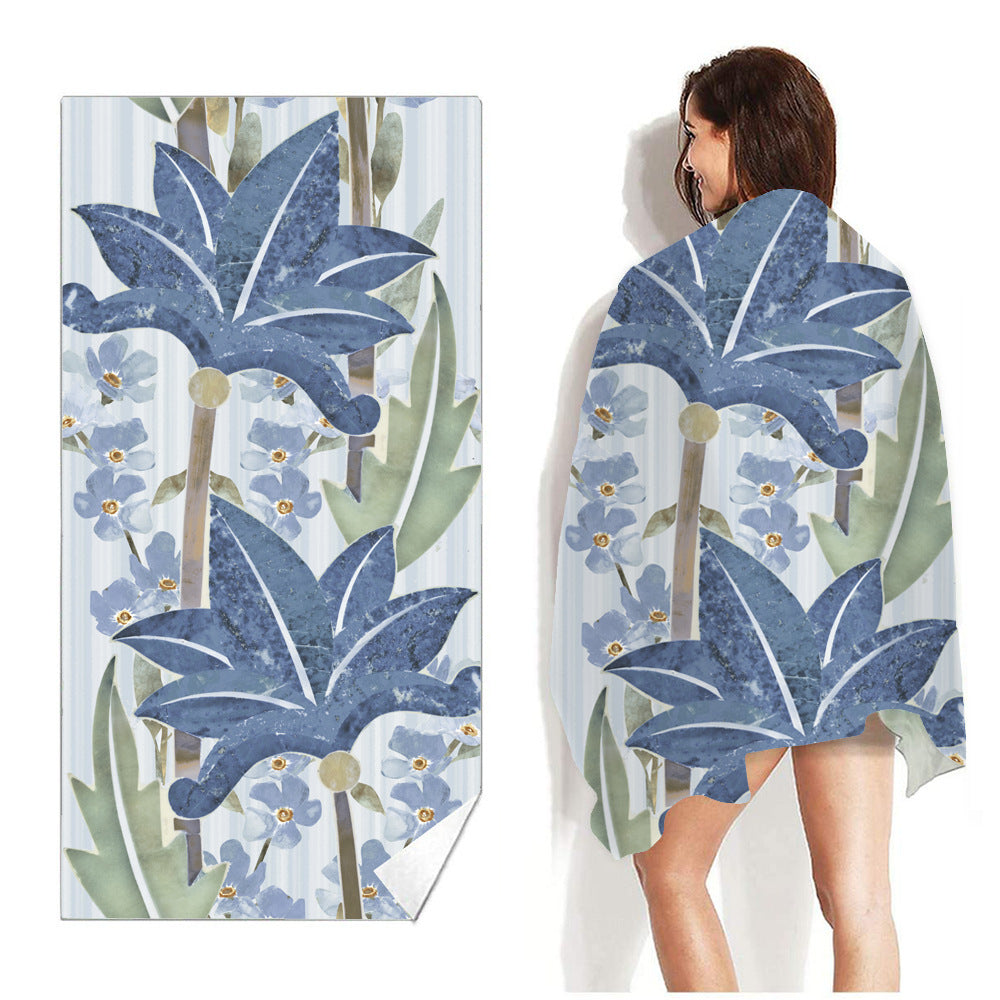 Beach Towel Printed Swimming Sweat Towel Île papillon