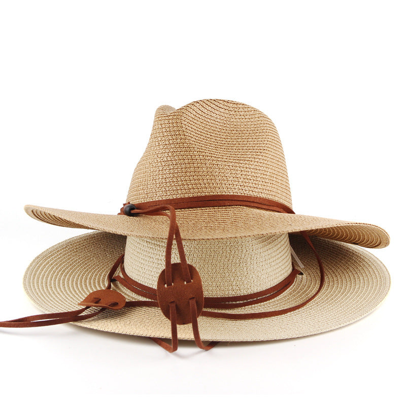 Summer Wide Brim Outdoor Travel Sunshade Hat Île papillon