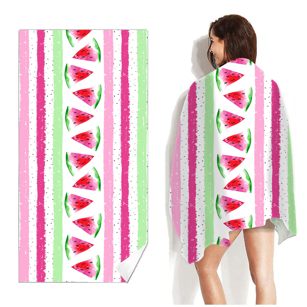 Beach Towel Printed Swimming Sweat Towel Île papillon
